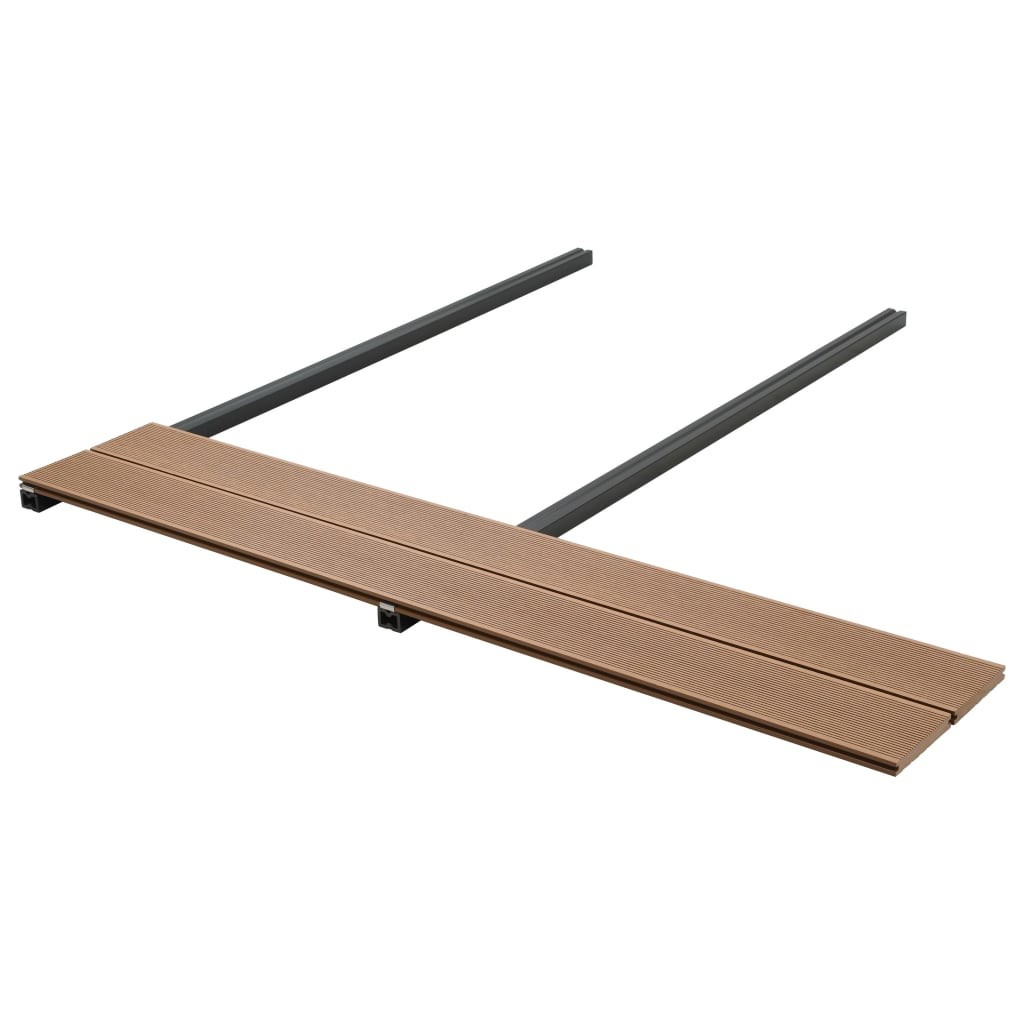 WPC Solid Decking Boards with Accessories 20 m² 4 m Teak
